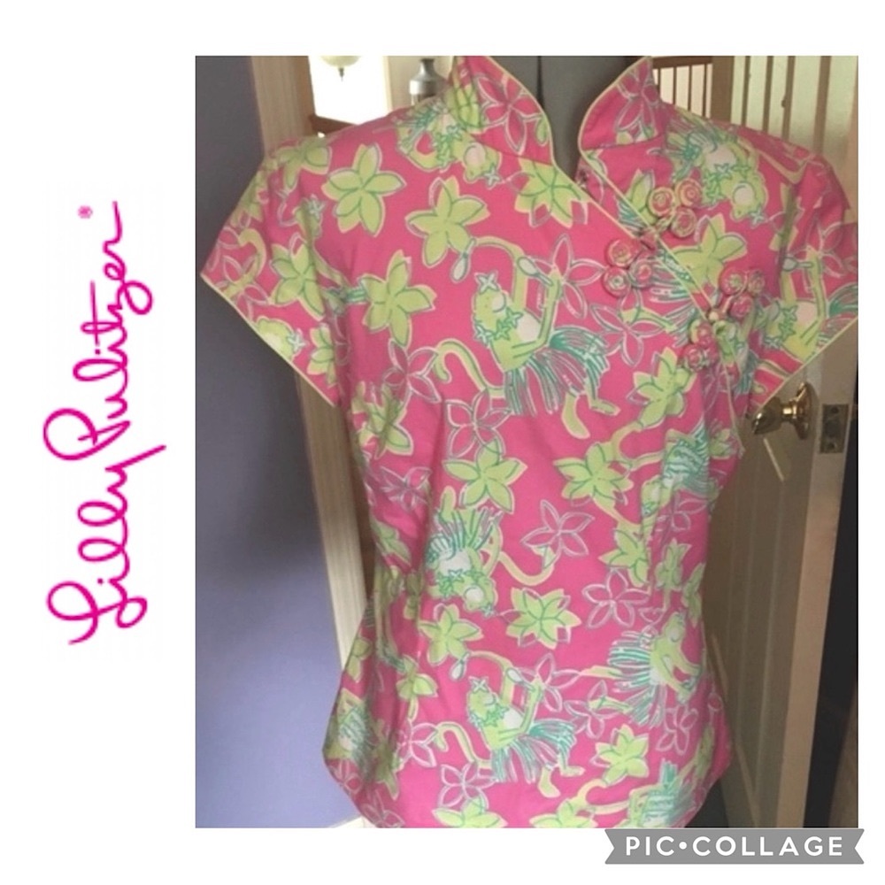 💖LILLY PULITZER Rock A Hula Kani Top Blouse Spring Summer